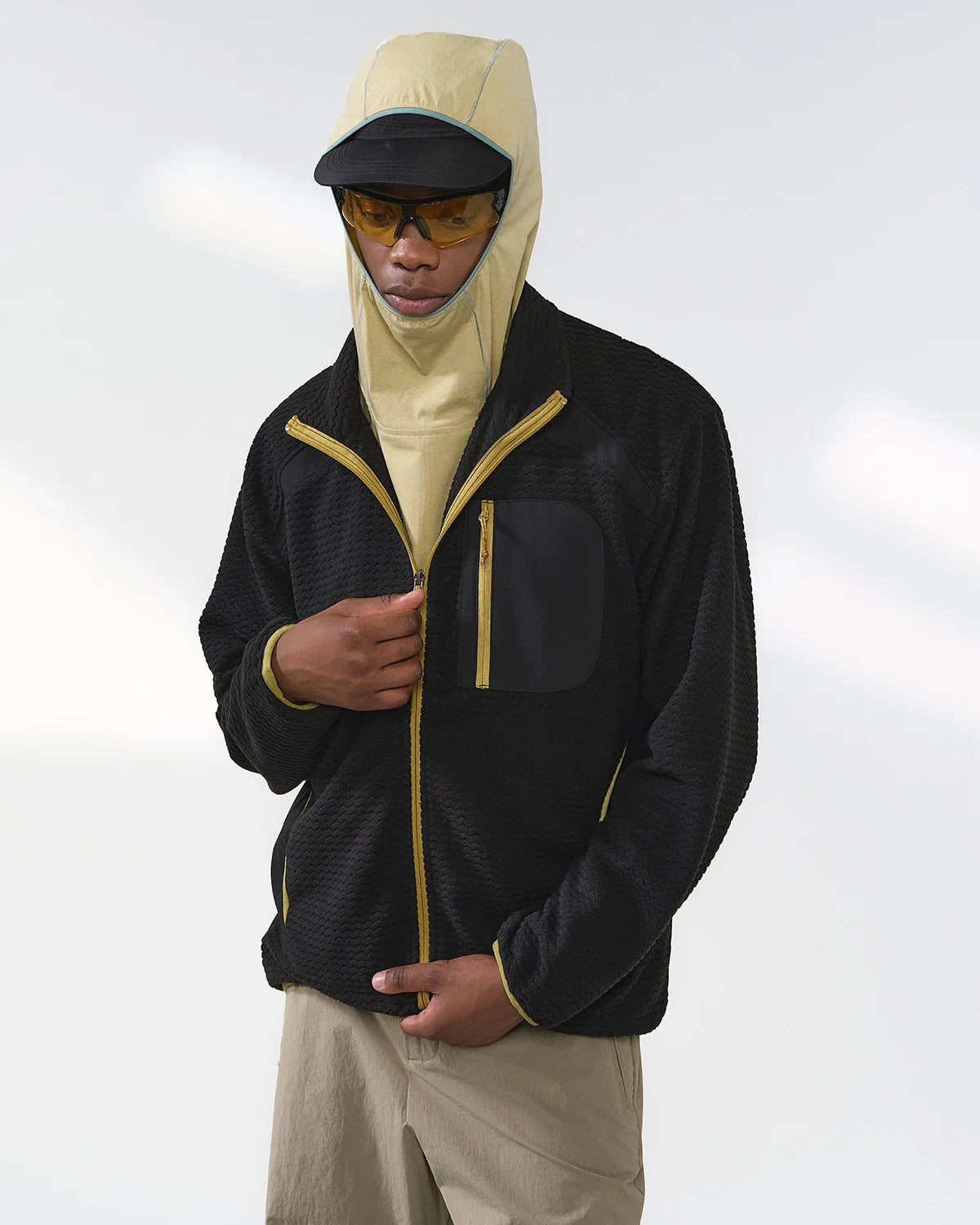 Wavy Fleece Zip-Up Jacket | INFLATION Streetwear