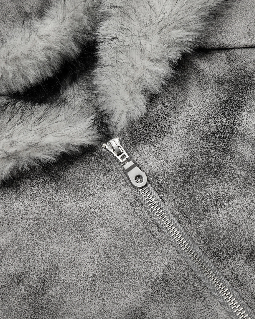 Suede Faux Fur Cotton Padded Jacket | Inflation Streetwear