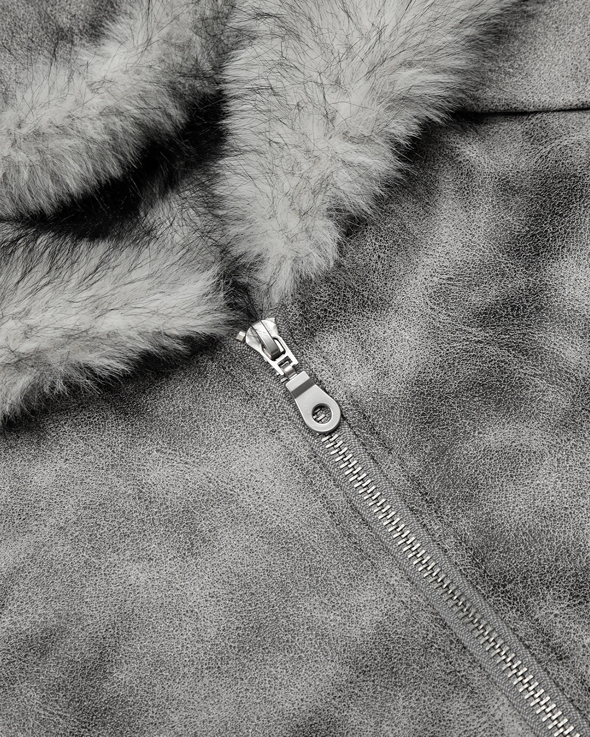 Suede Faux Fur Cotton Padded Jacket | Inflation Streetwear