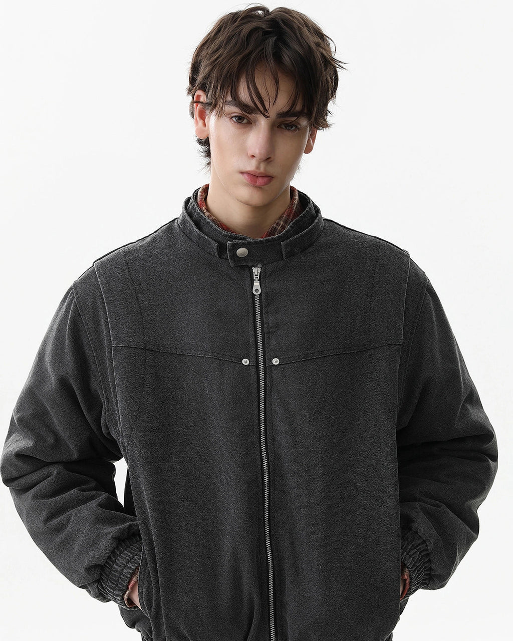 Detachable Hooded Faux Fur Padded Jacket | Inflation Streetwear