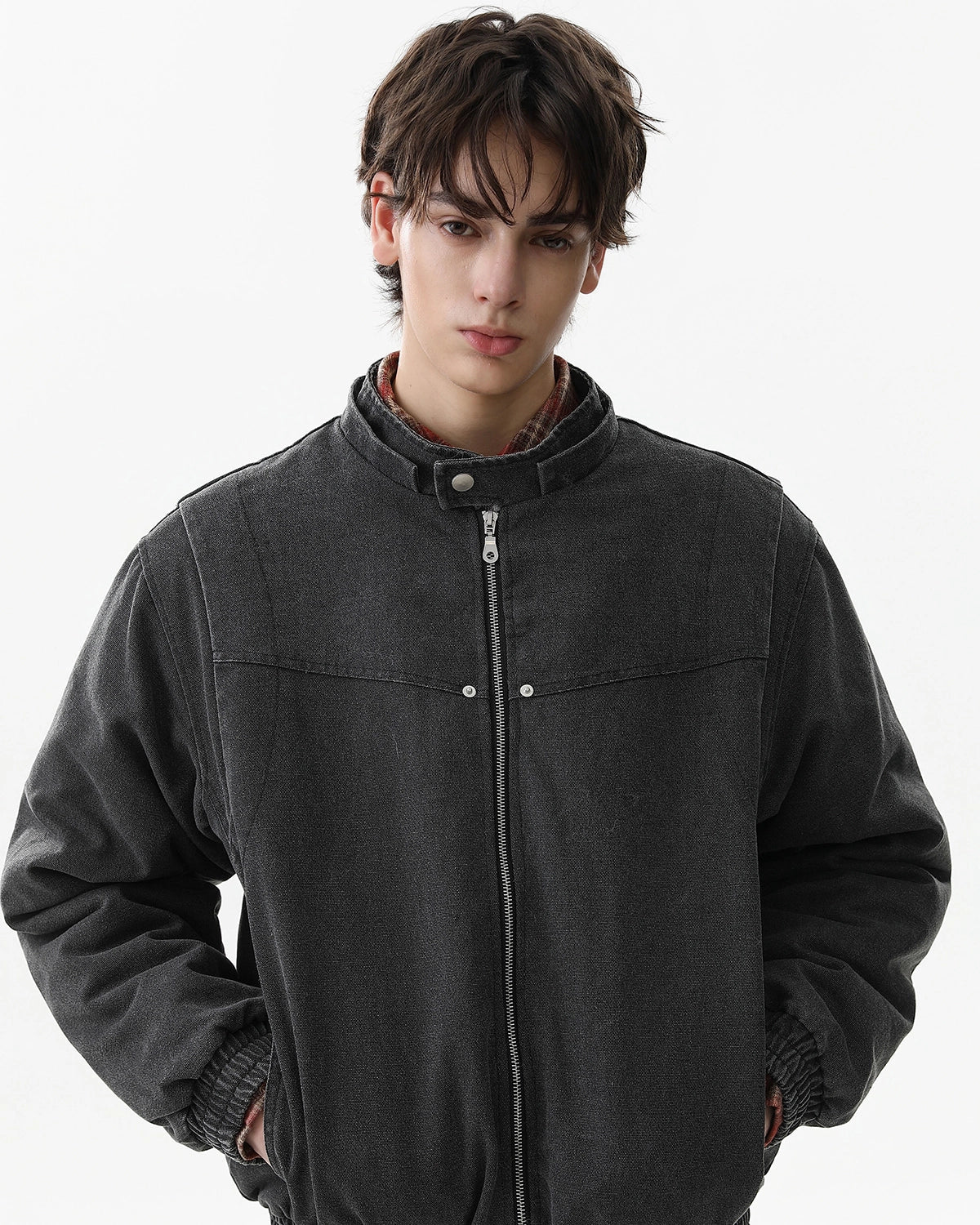 Detachable Hooded Faux Fur Padded Jacket | Inflation Streetwear