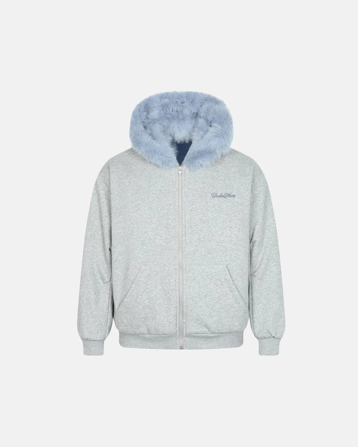 Baby Blue Faux Fur Jacket | Inflation Streetwear