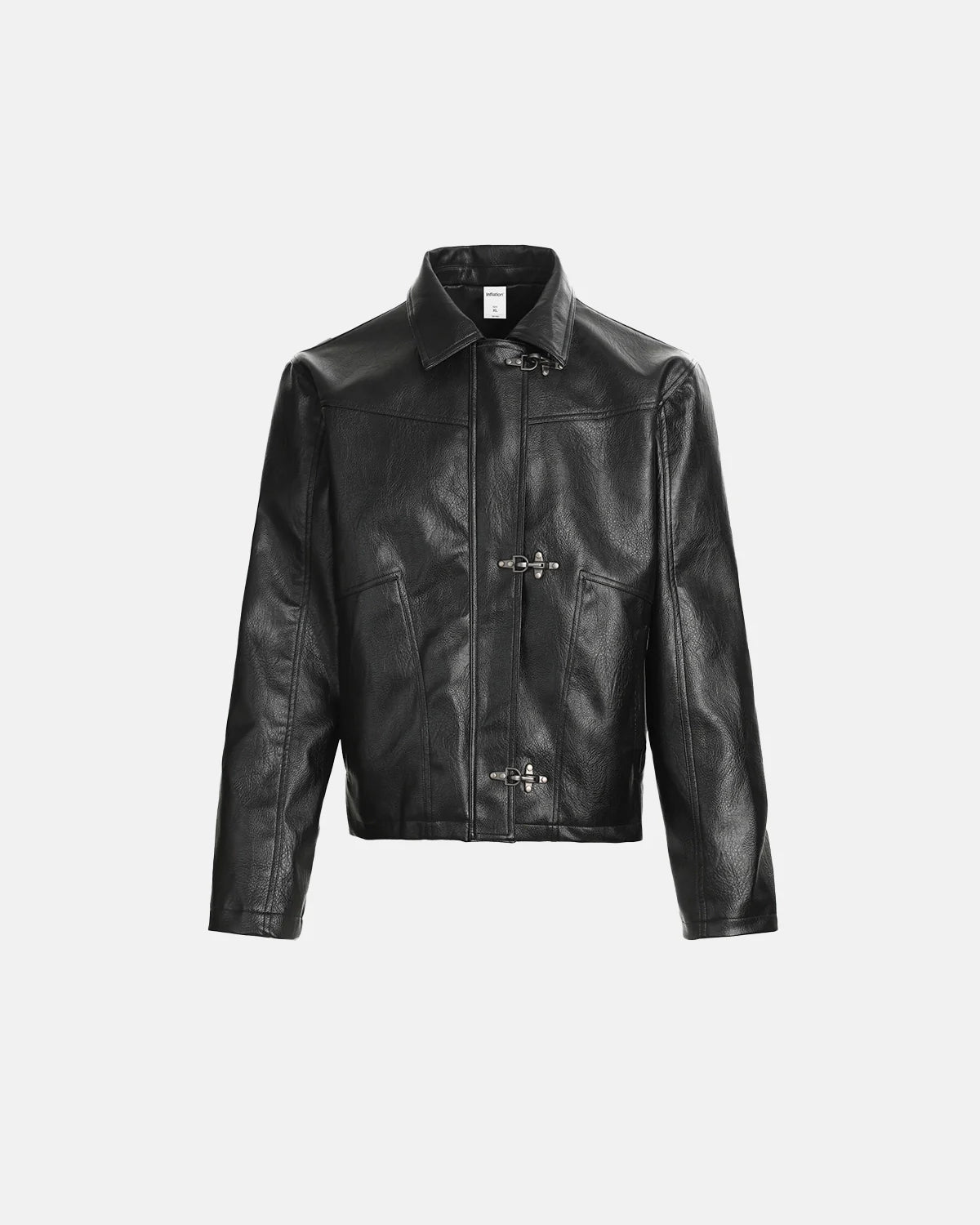 Faux Leather Clasp Jacket | Inflation Streetwear