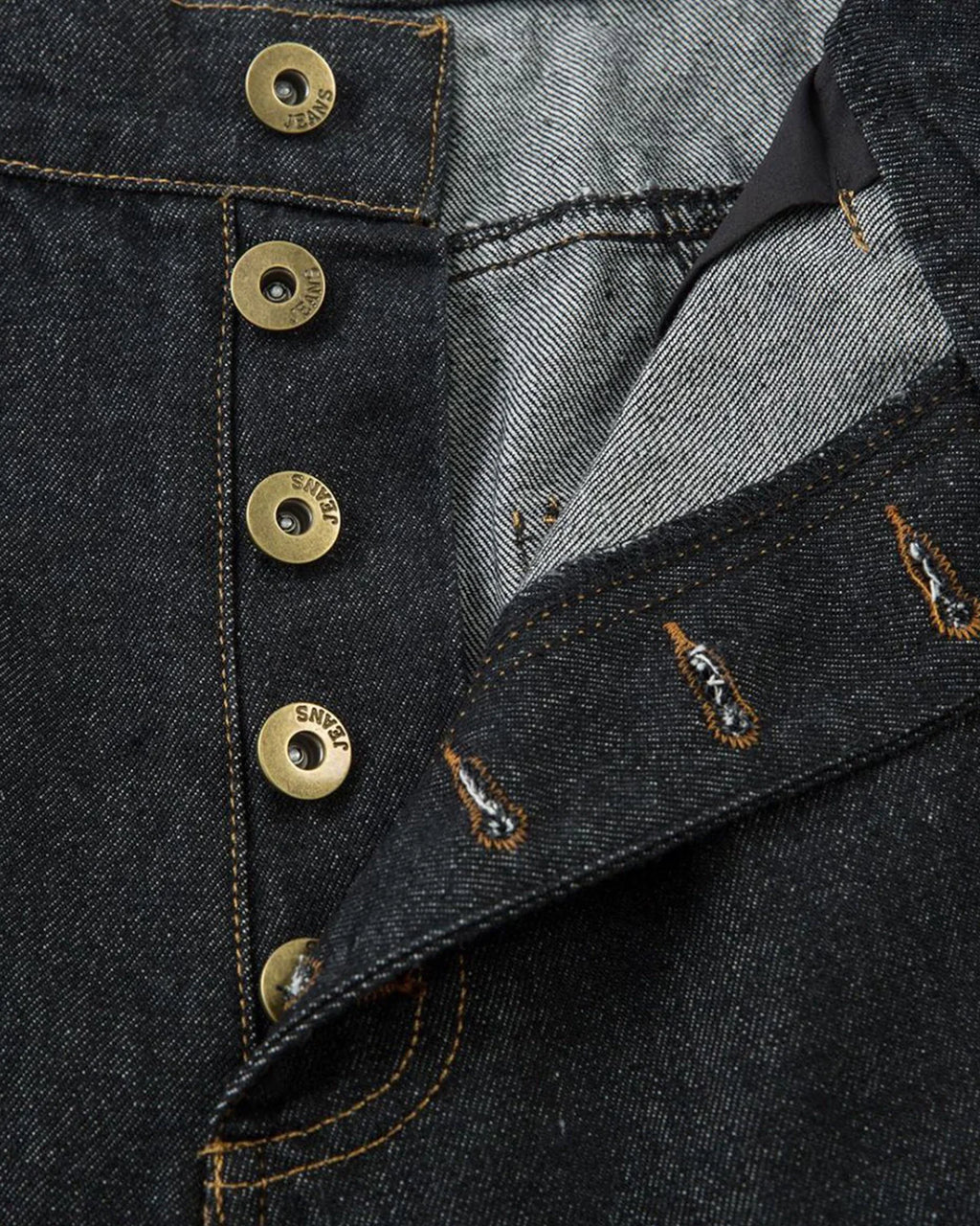 Stitching Button Up Baggy Jeans | Inflation Streetwear