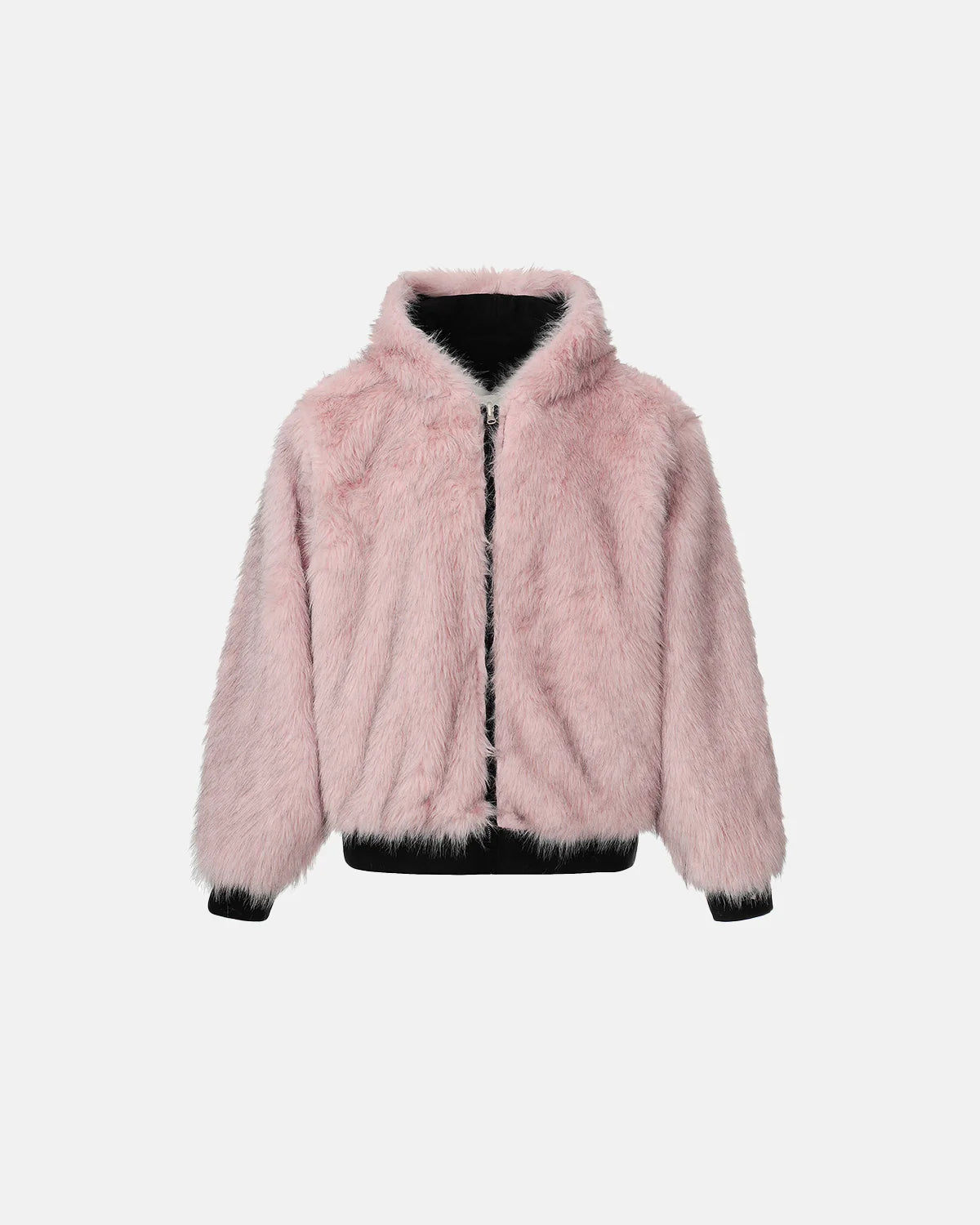 Reversible Faux Fur Hooded Jacket |  Inflation Streetwear