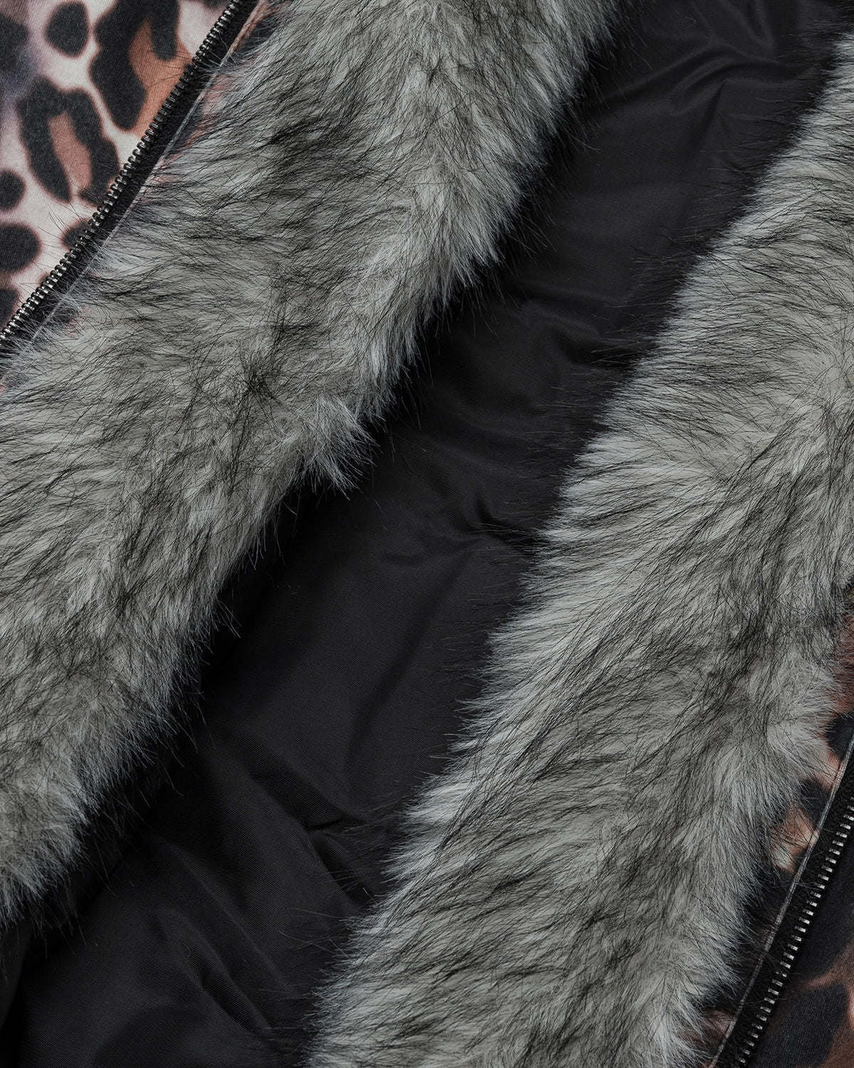 Leopard Embroidery Faux Fur Jacket | Inflation Streetwear