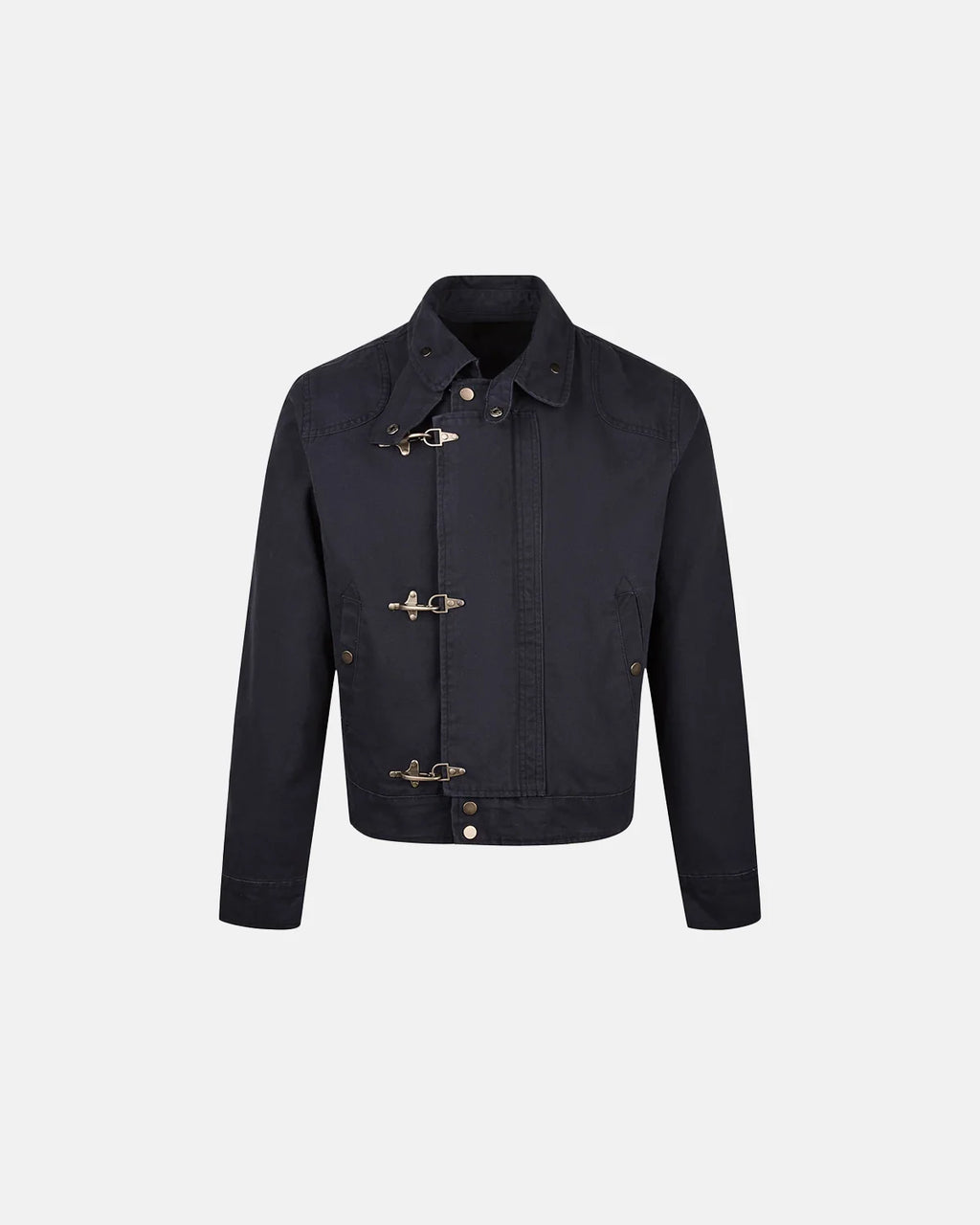 Khaki Canvas Clasp Jacket | Inflation Streetwear