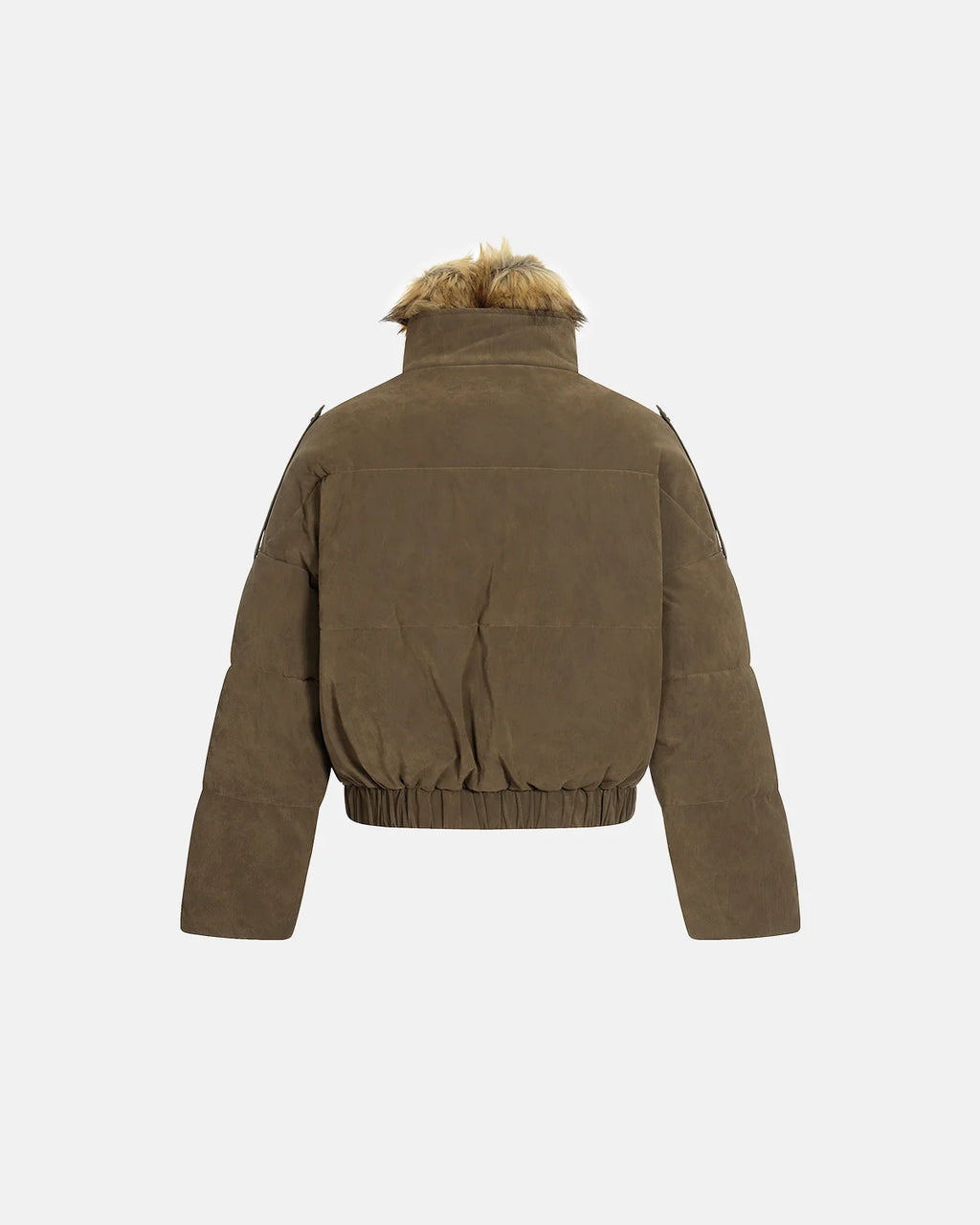 Faux Fur Cropped Cotton Parkas | Infaltion Streetwear