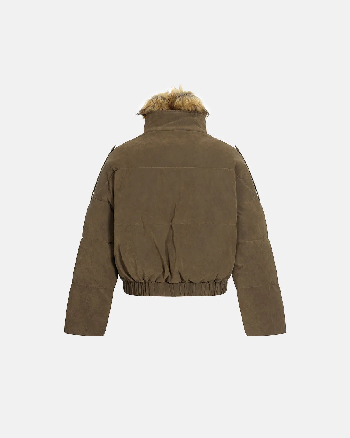Faux Fur Cropped Cotton Parkas | Infaltion Streetwear