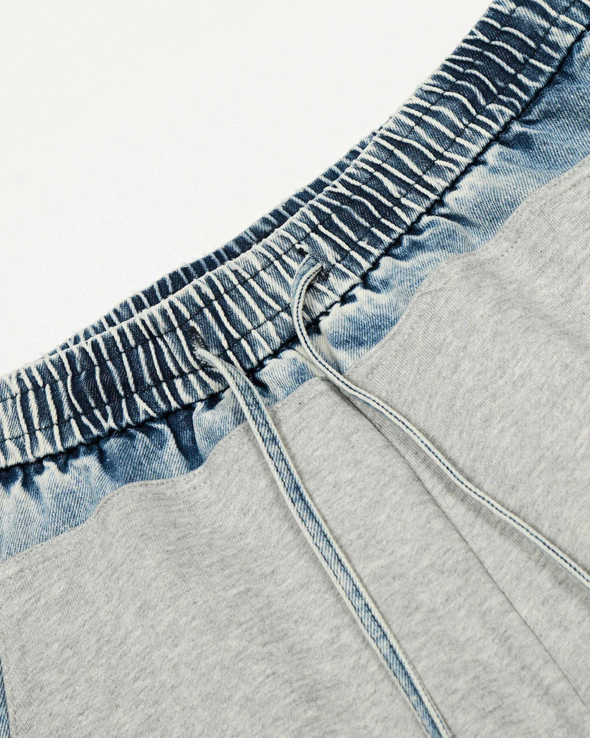 Denim Patchwork Straight Leg Sweatpant | Inflation Streetwear