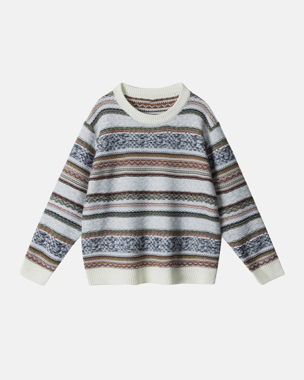 Round Neck Stripe  Jacquard Pullovers | Inflation Streetwear
