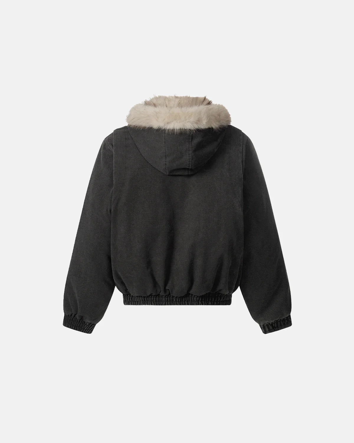Detachable Hooded Faux Fur Padded Jacket | Inflation Streetwear