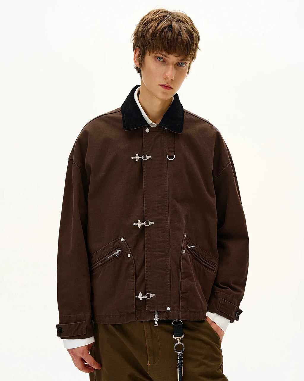 Fireman Buckle Worker Zip Up Jacket | Inflation Streetwear