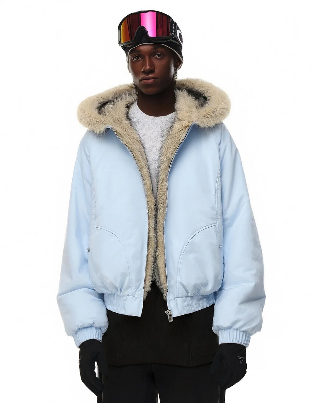 Faux Fur Lined Padded Bomber Jacket | Inflation Streetwear