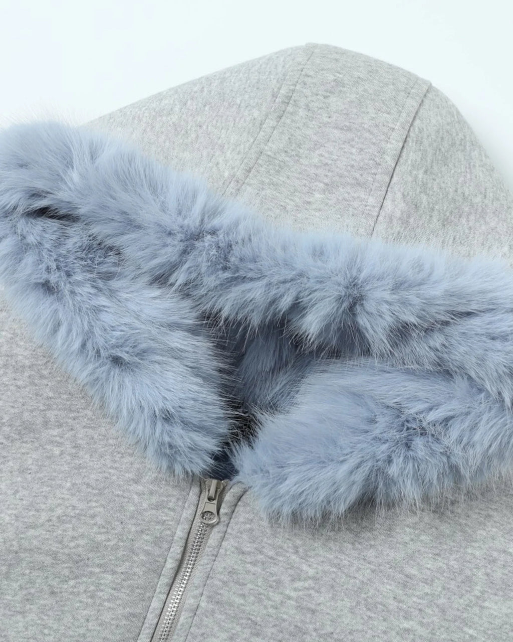 Baby Blue Faux Fur Jacket | Inflation Streetwear