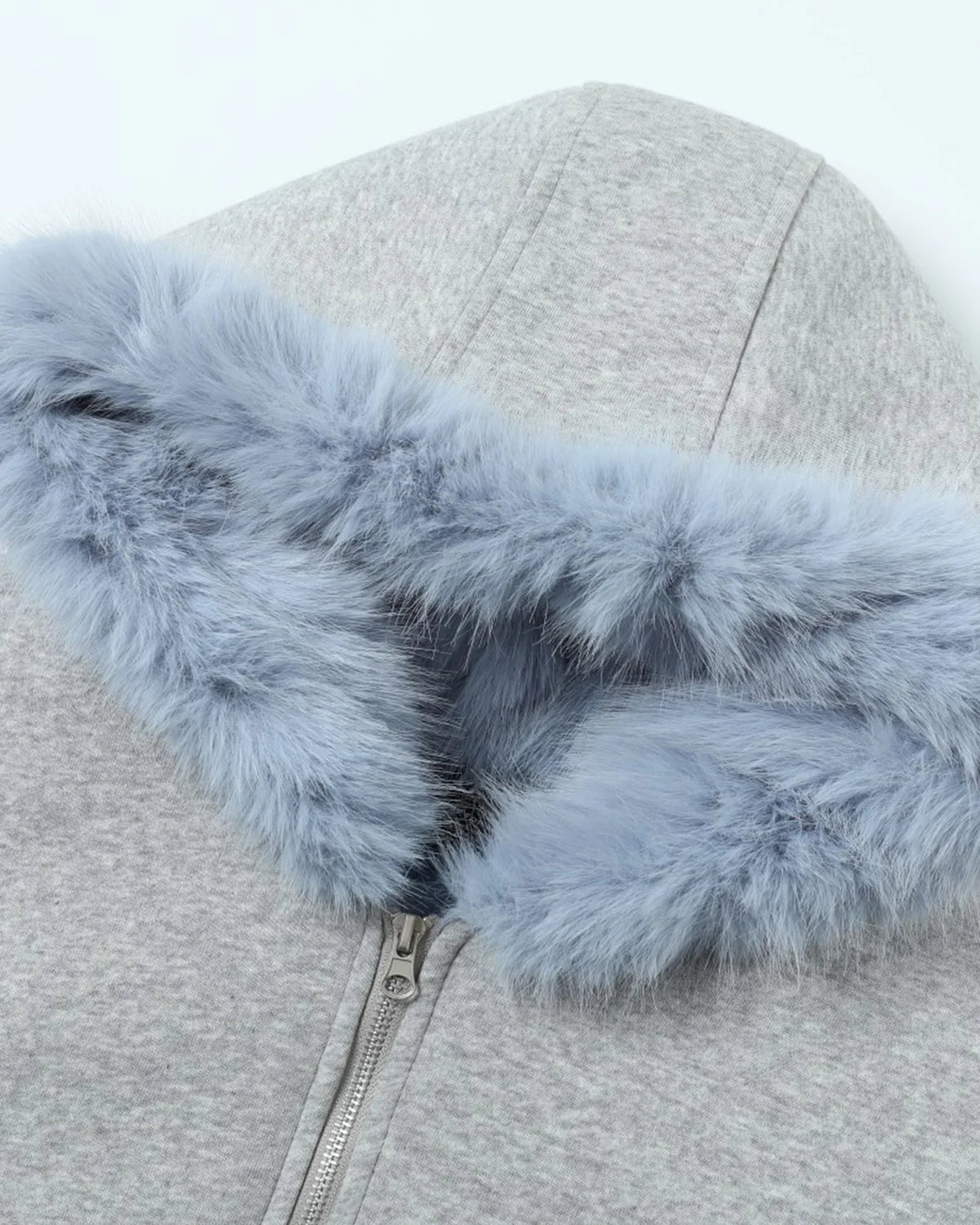 Baby Blue Faux Fur Jacket | Inflation Streetwear
