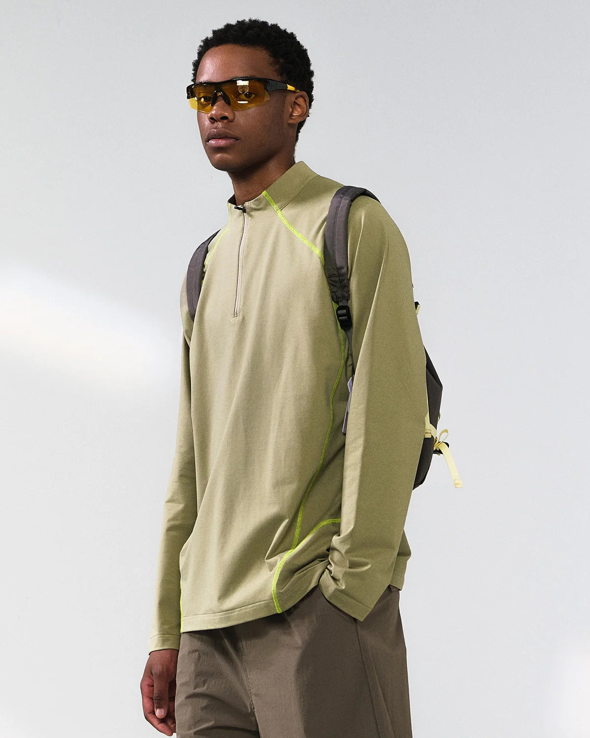 Quick-Dry Quarter Zip Up Long Sleeve Tee | INFLATION Streetwear