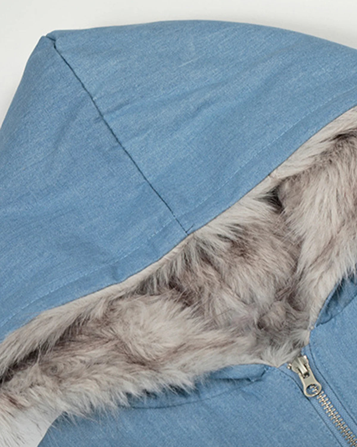 Appliqué Embroidery Faux Fur Padded Jacket | Inflation Streetwear