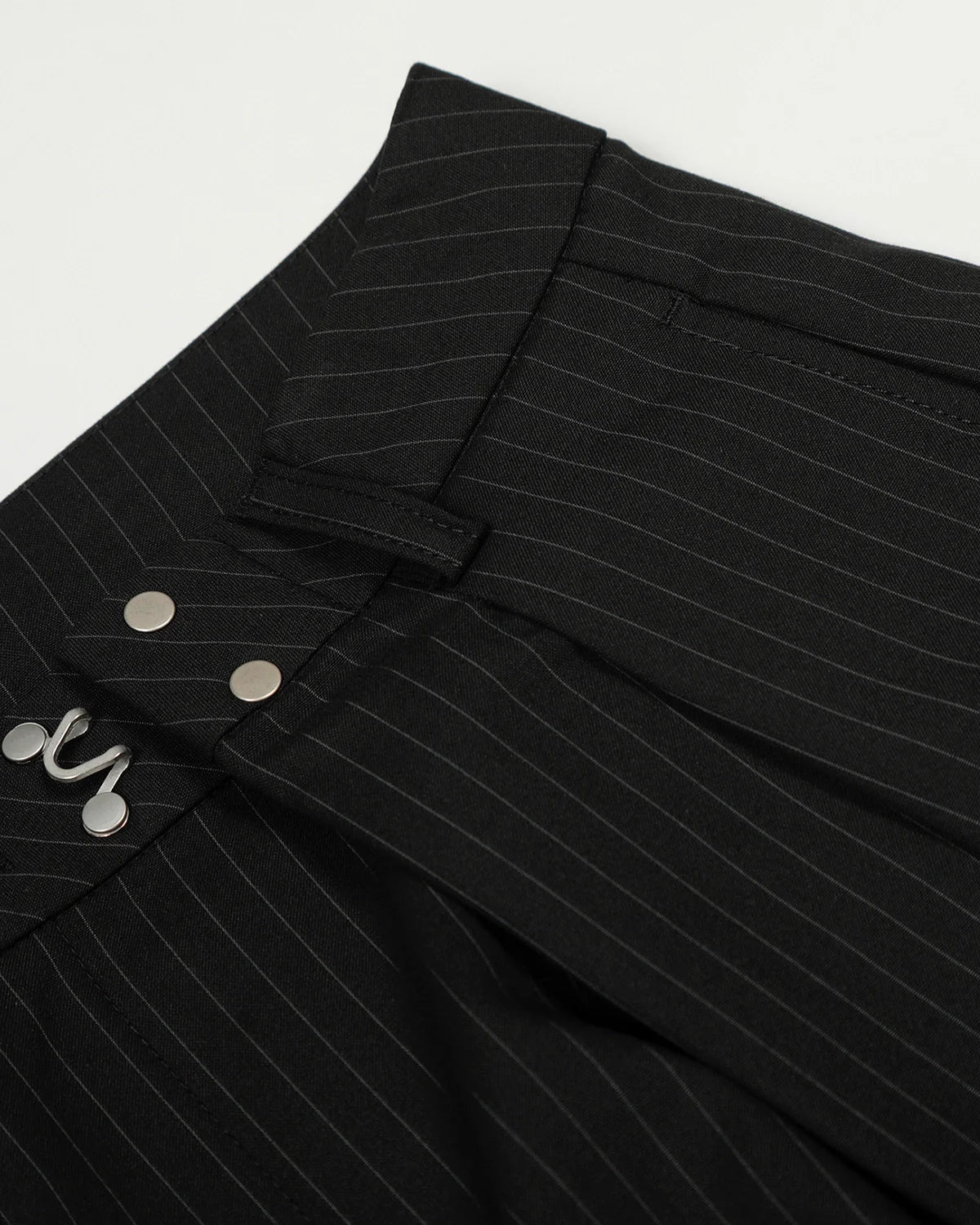 Black Striped Barrel Suit Pant | INFLATION Streetwear