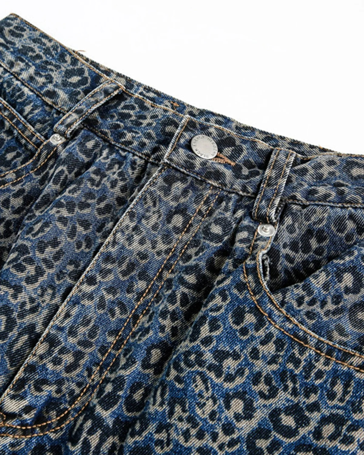 Vintage Leopard Print Barrel Jeans | Inflation Streetwear