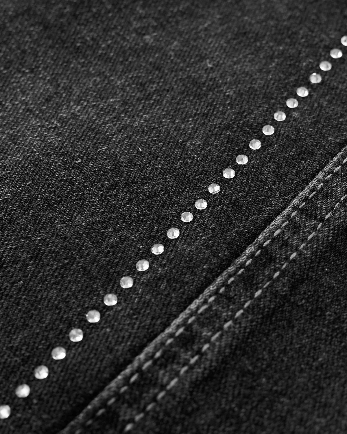 Rhinestone Stitching Barrel Jeans | Inflation Streetwear