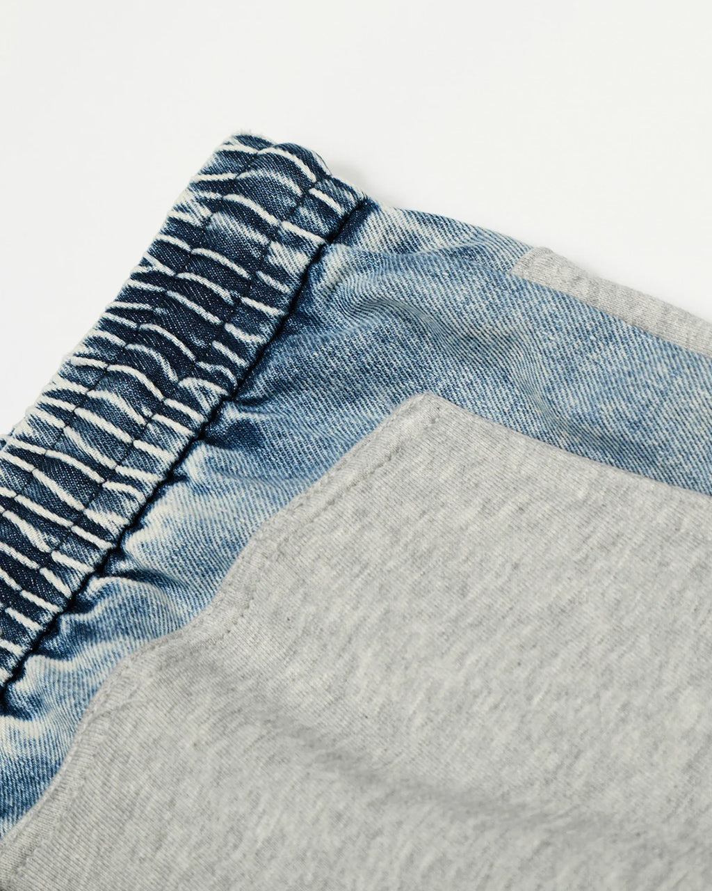 Denim Patchwork Straight Leg Sweatpant | Inflation Streetwear