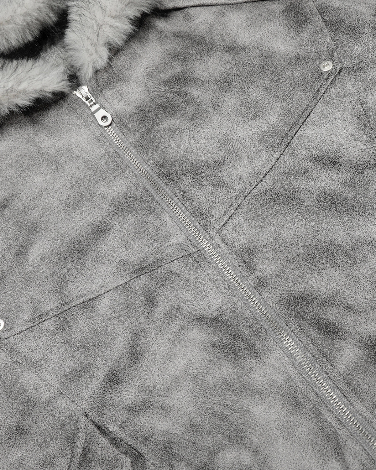 Suede Faux Fur Cotton Padded Jacket | Inflation Streetwear