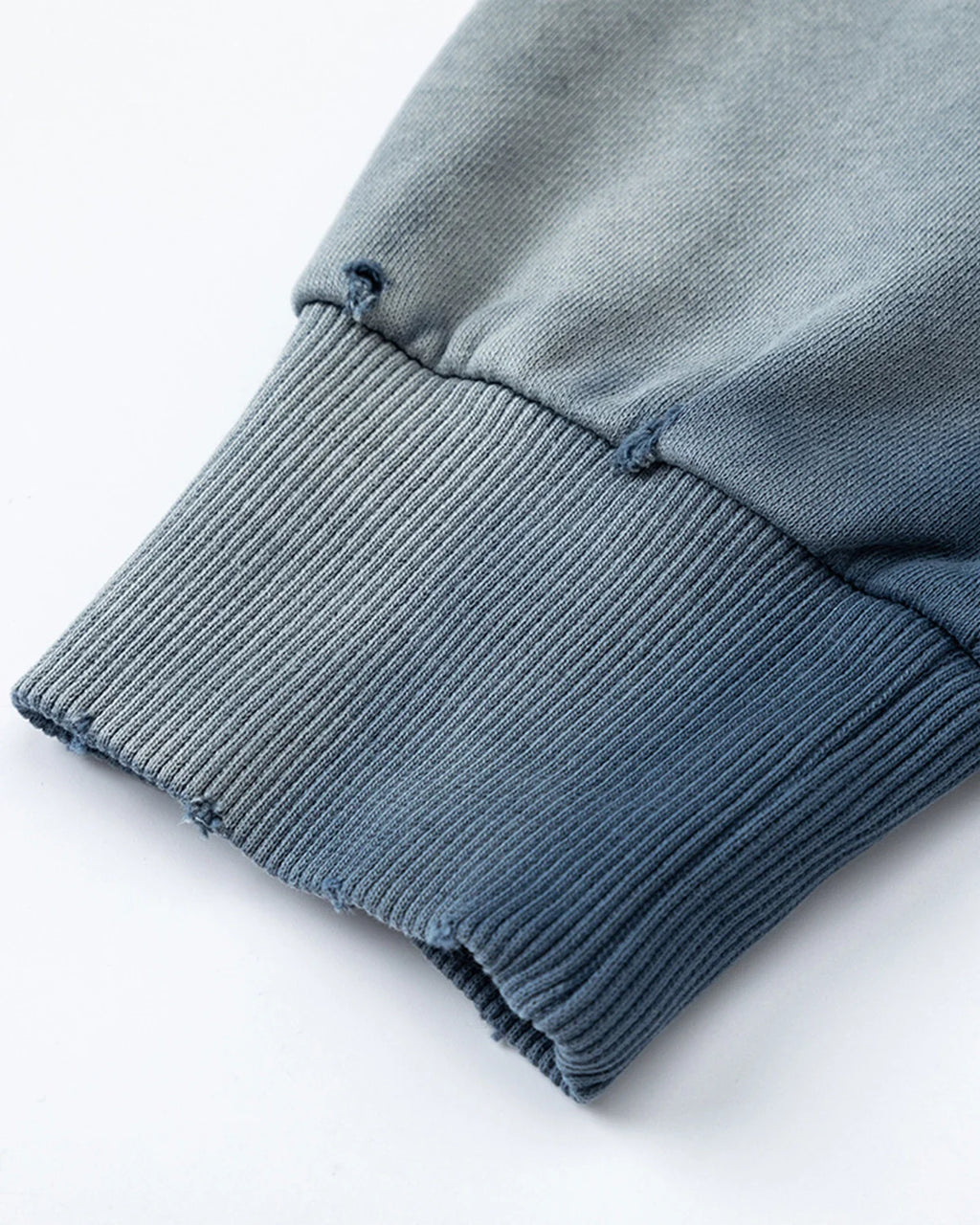 Blue Distressed Acid Wash Zip Up Hoodies | Inflation Streetwear