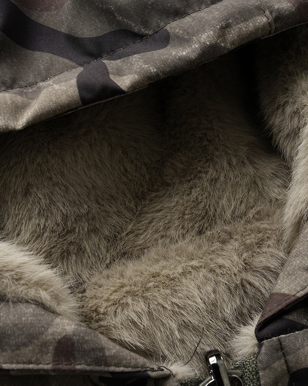 Reversible Camo Faux Fur Cotton Jacket | Inflation Streetwear