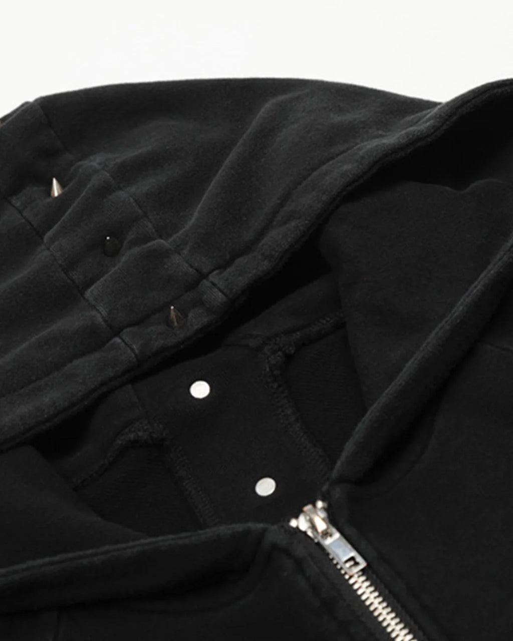 Rivet Acid Wash Zip Up Hoodies | Inflation Streetwear