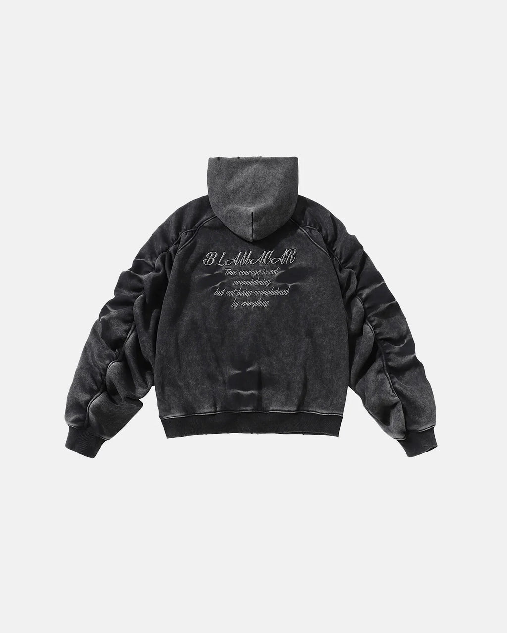 Acid Washed Embroidery Zip Up Hoodies | Inflation Streetwear