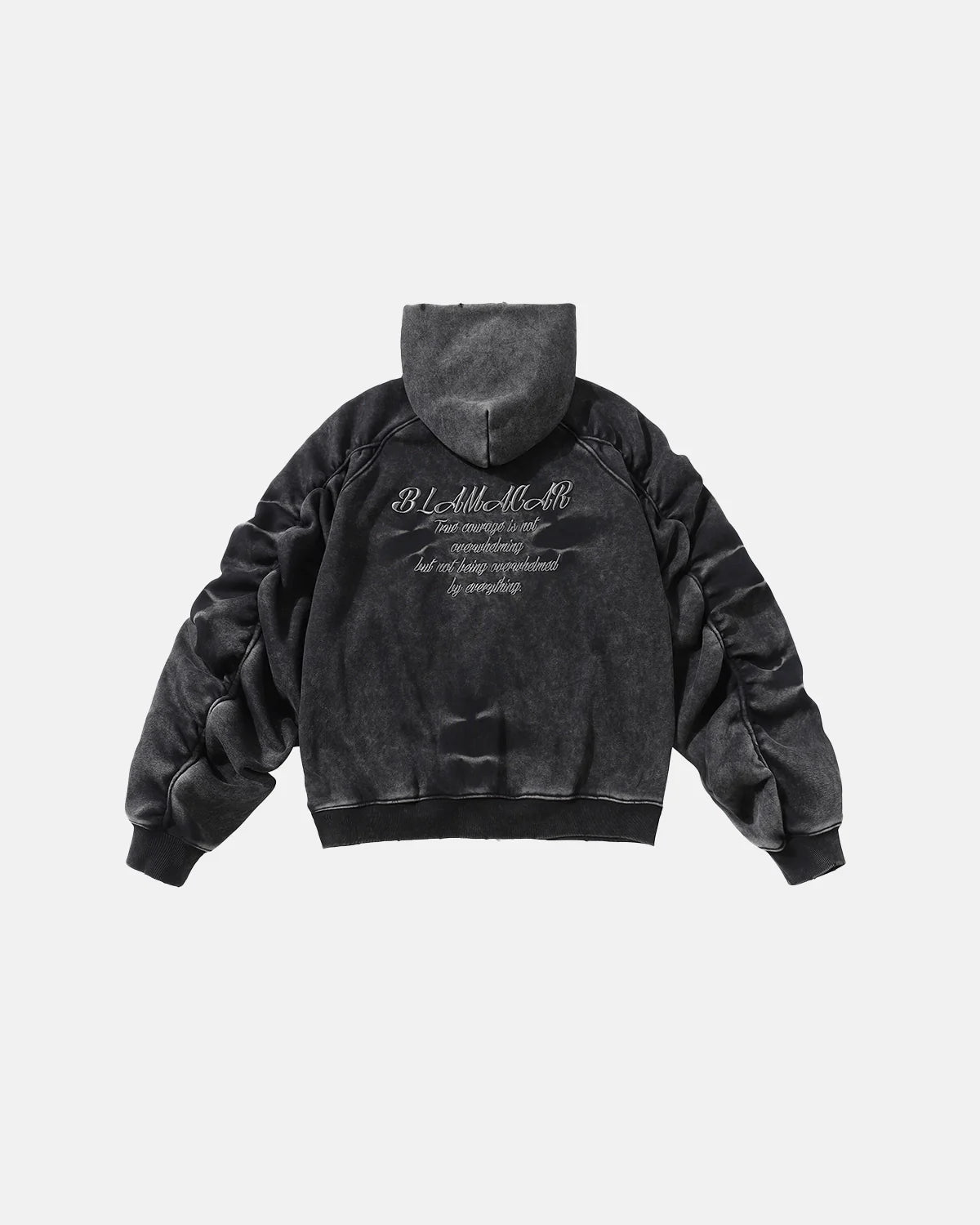 Acid Washed Embroidery Zip Up Hoodies | Inflation Streetwear