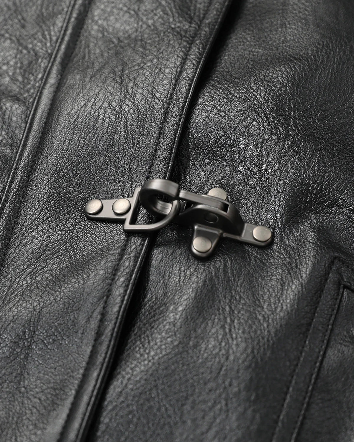 Faux Leather Clasp Jacket | Inflation Streetwear