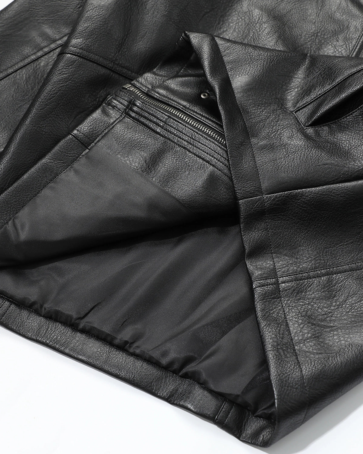Faux Leather Clasp Jacket | Inflation Streetwear