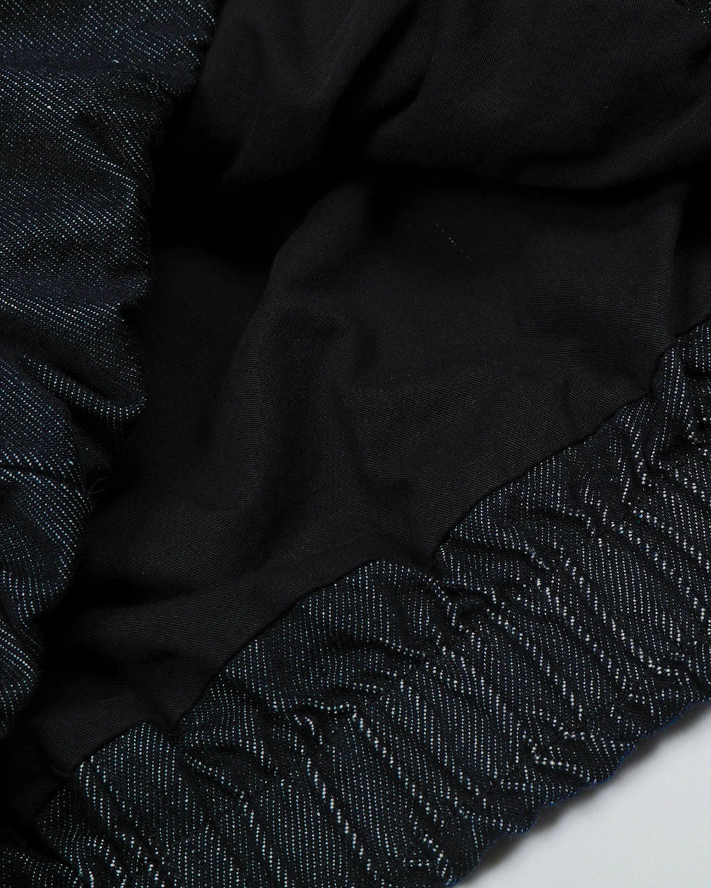 PU Leather Collar Raw Denim Jacket | INFLATION Streetwear