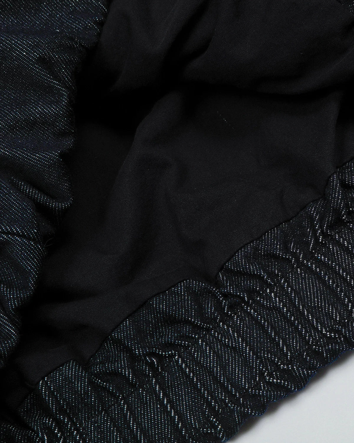 PU Leather Collar Raw Denim Jacket | INFLATION Streetwear