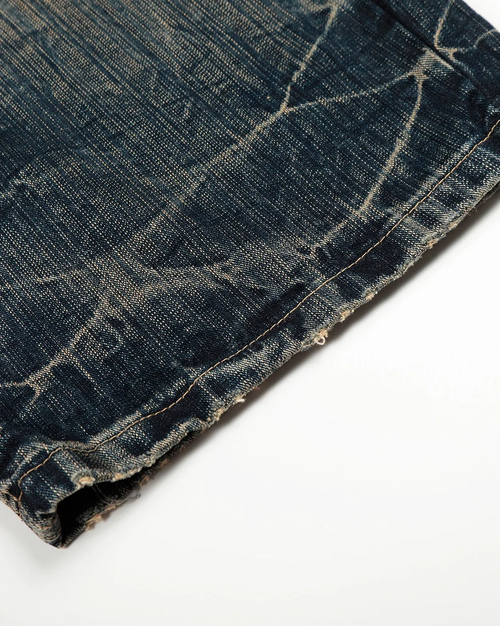 Distressed Whisker Wash Effect Baggy Jeans | Inflation Streetwear