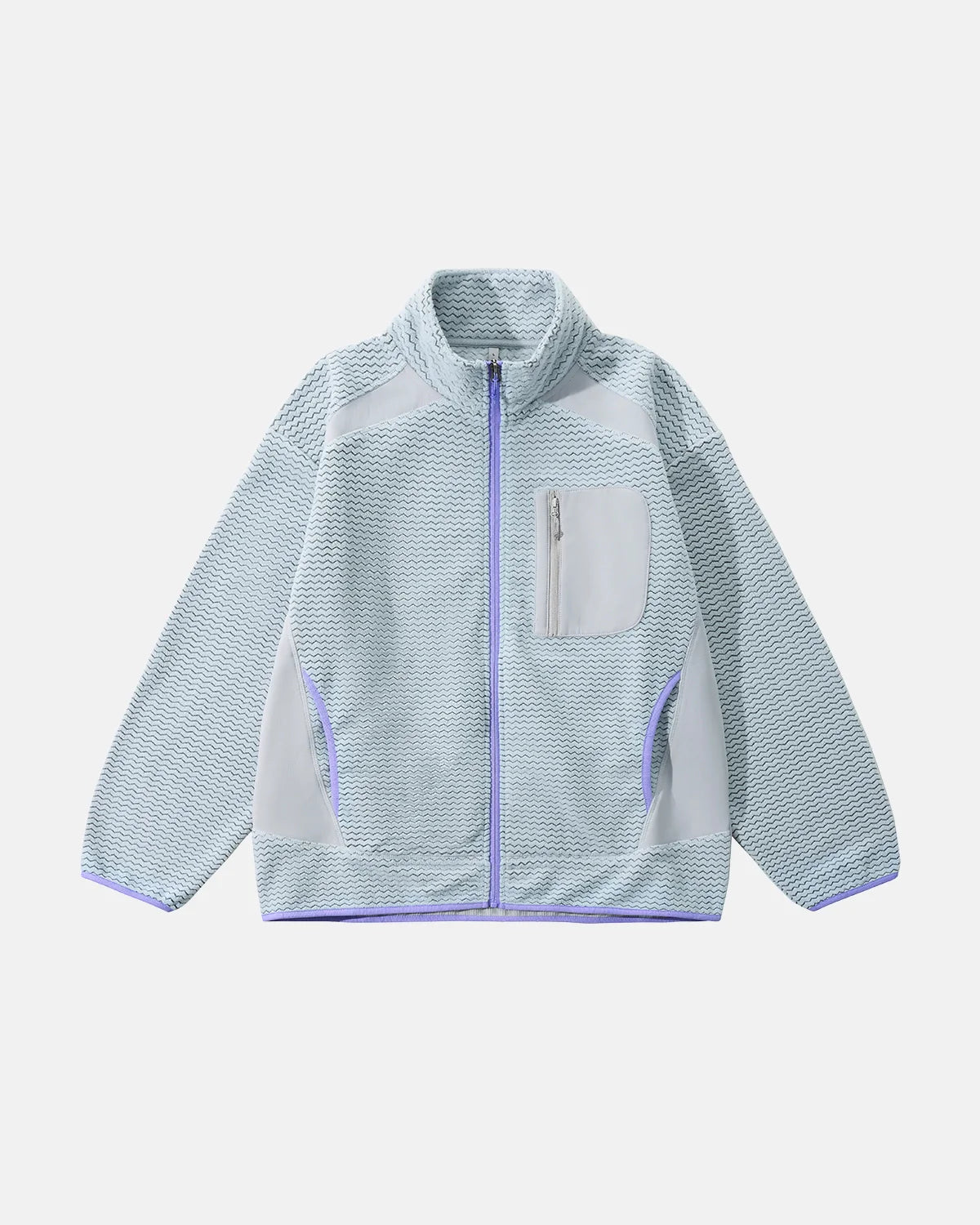 Wavy Fleece Zip-Up Jacket | INFLATION Streetwear