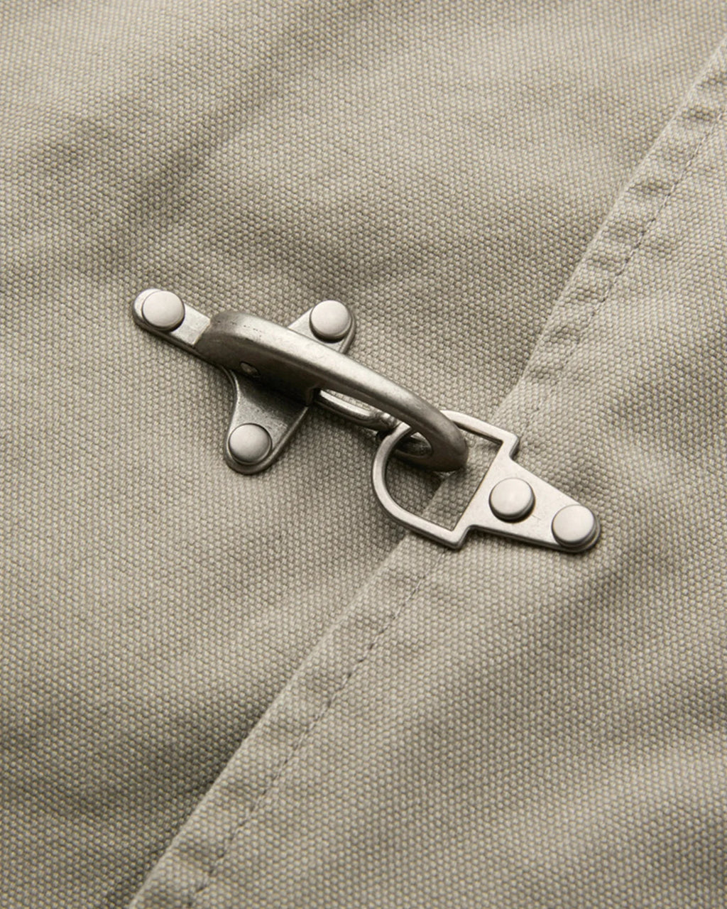 Khaki Canvas Clasp Jacket | Inflation Streetwear
