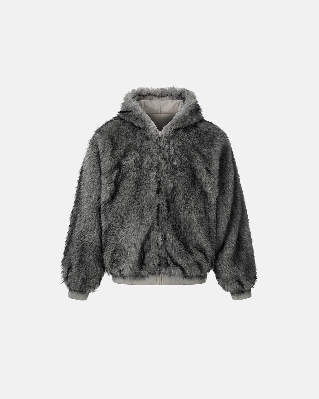 Reversible Faux Fur Hooded Jacket |  Inflation Streetwear