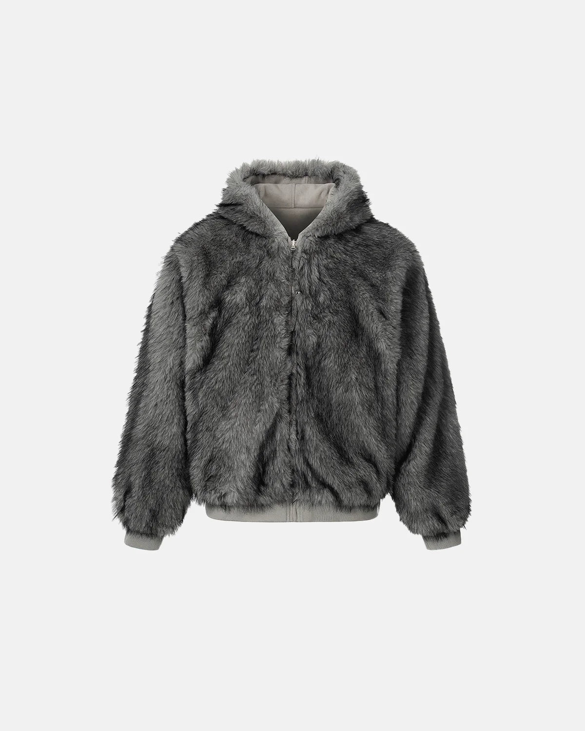 Reversible Faux Fur Hooded Jacket |  Inflation Streetwear