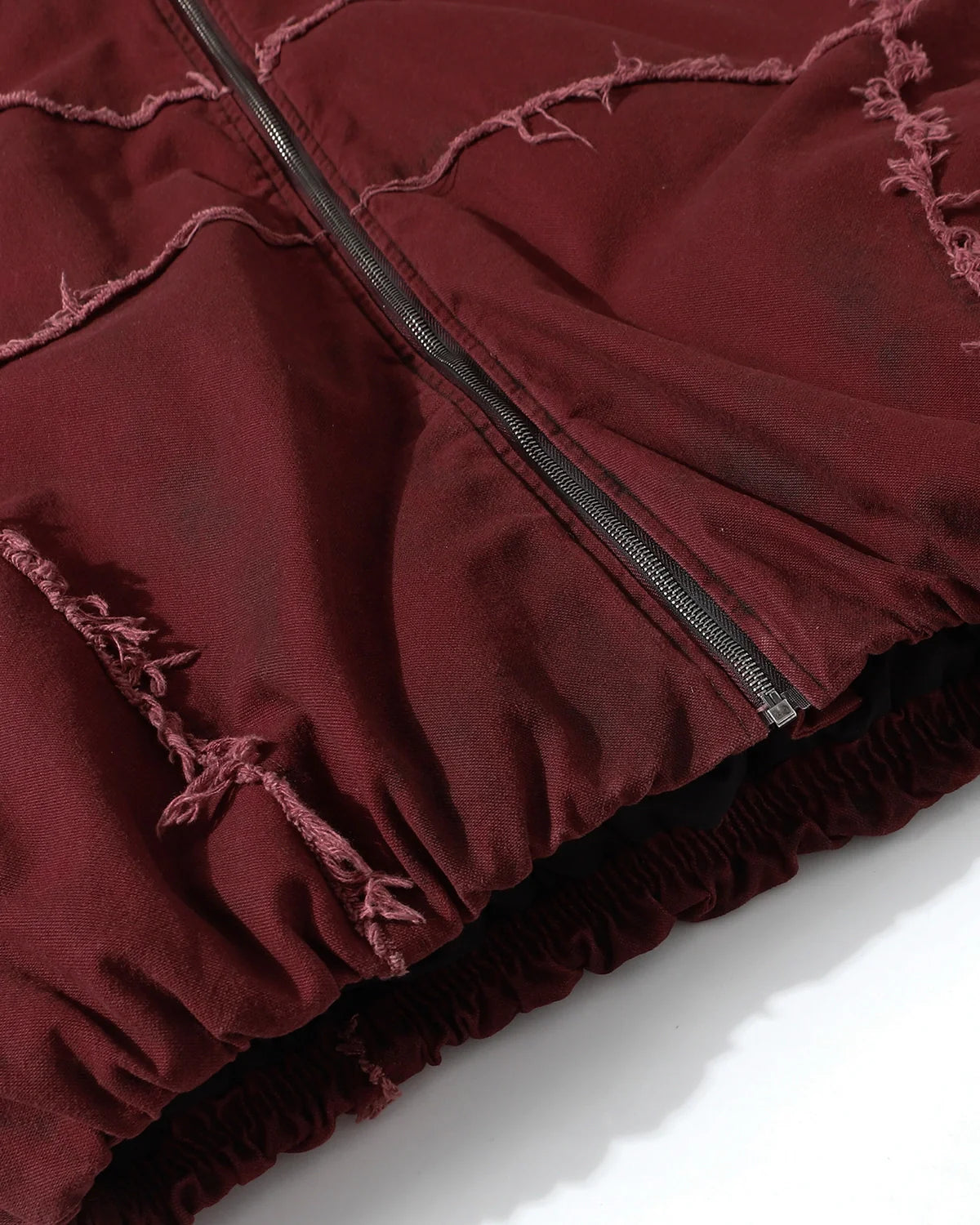 Retro Frayed Hodded Padded Jacket | Inflation Streetwear