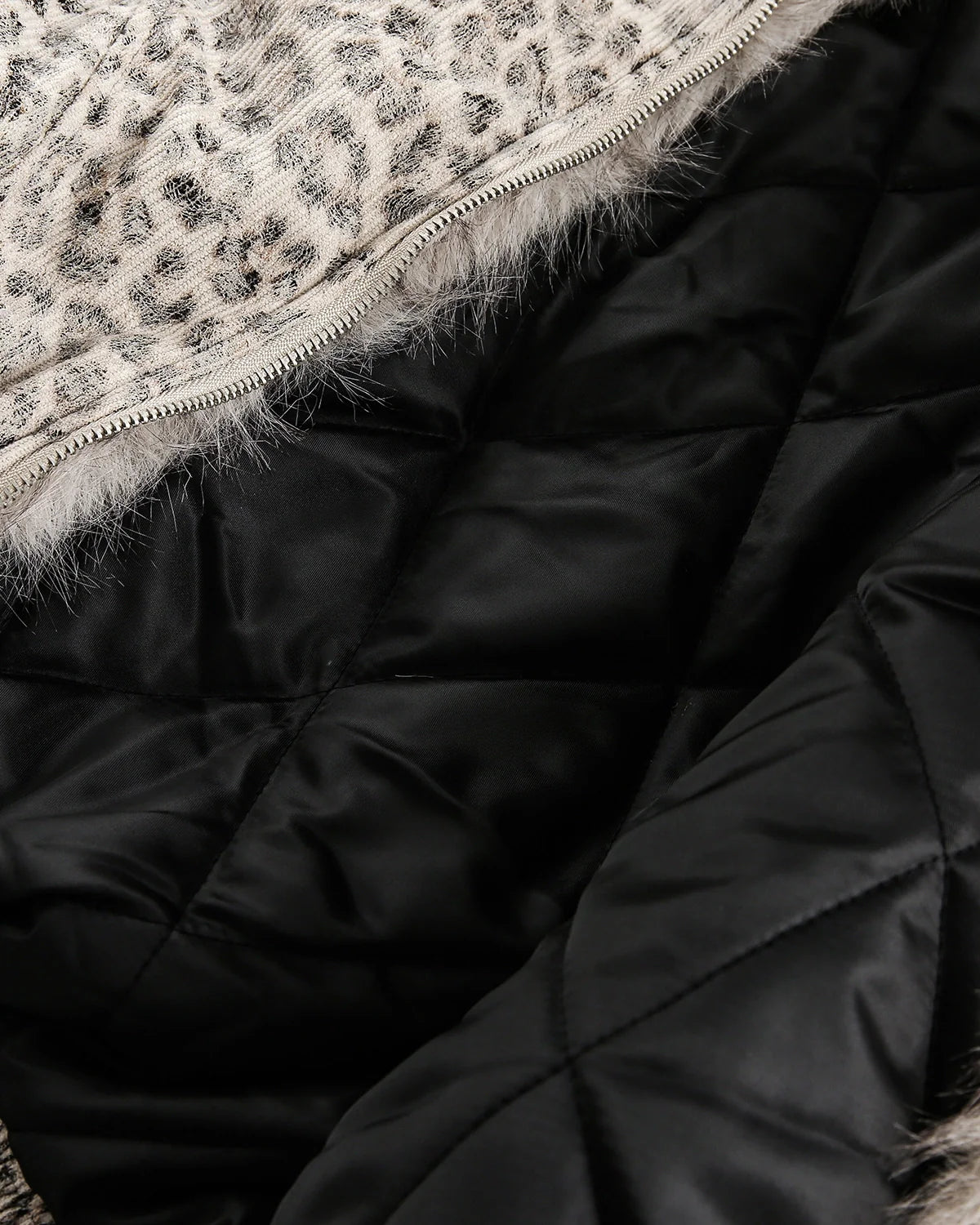 Leopard Faux Fur Lined Bomber Jacket | Inflation Streetwear