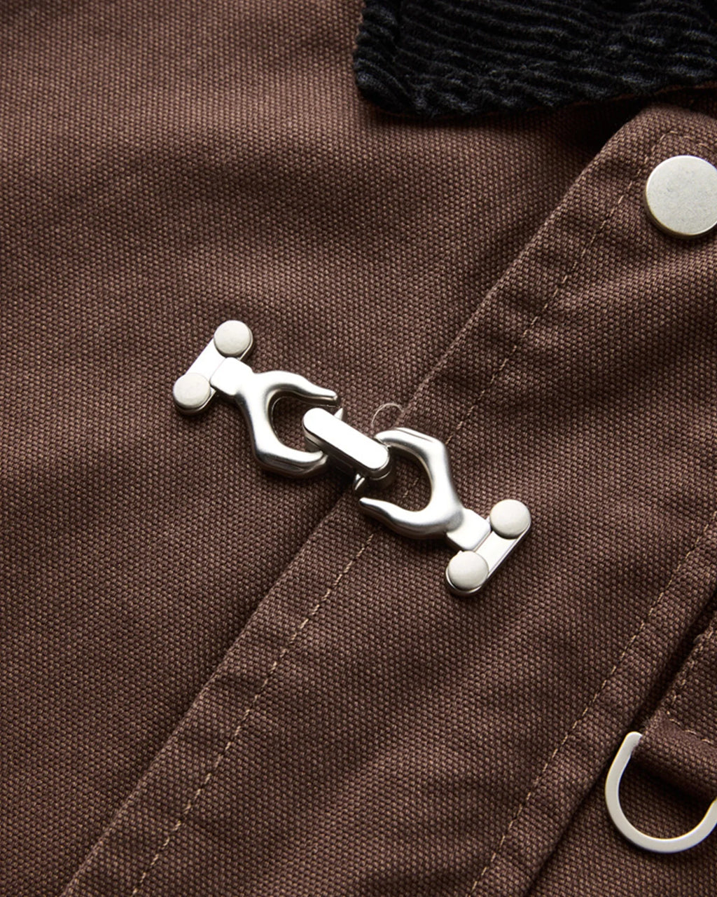 Vintage Metal Buckle Canvas Clasp Jacket | Inflation Streetwear