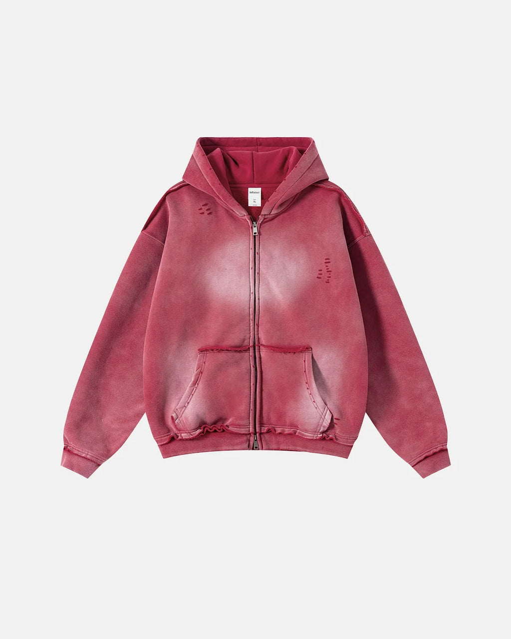 Monkey Wash Ripped Zip Up Hoodies | Inflation Streetwear