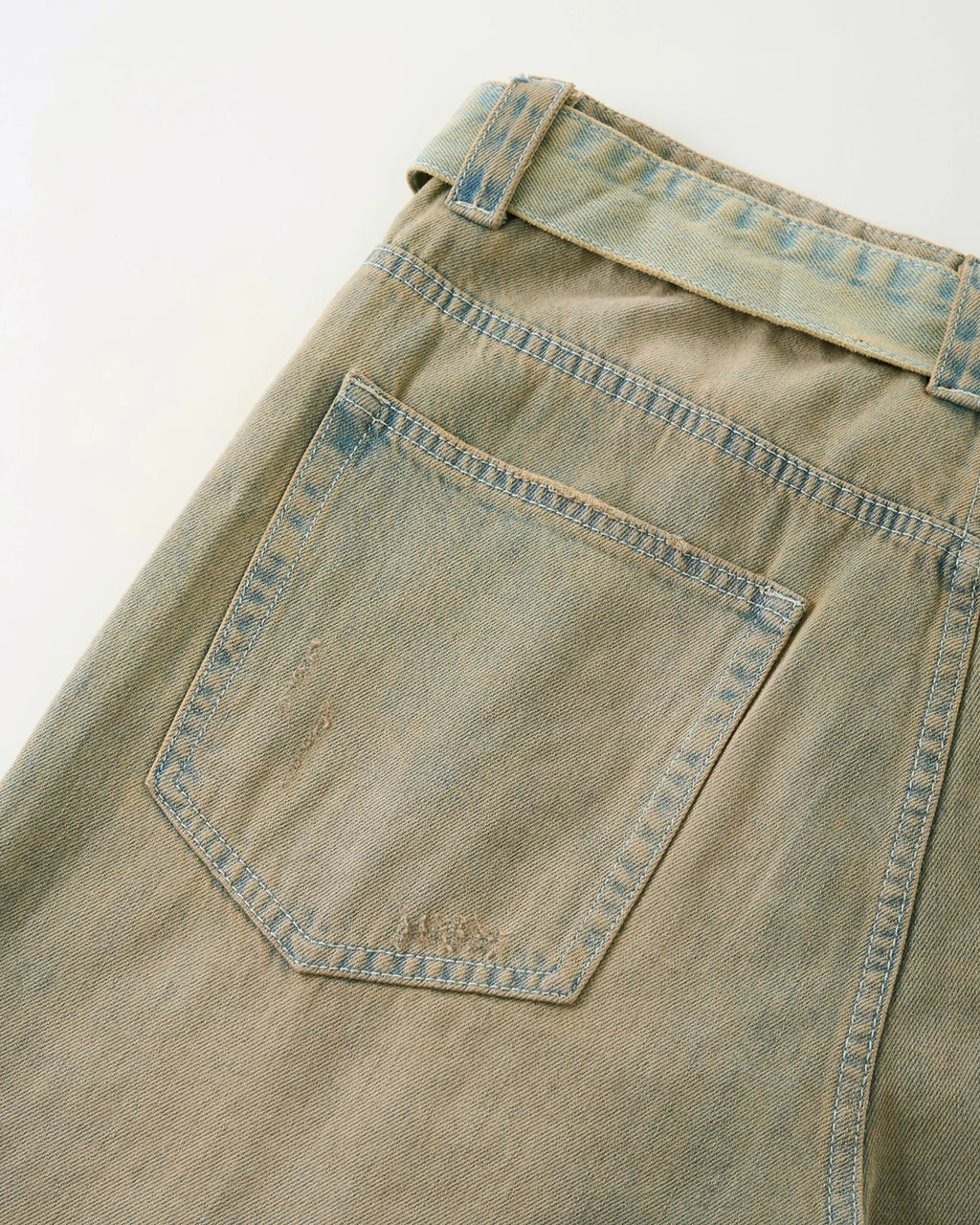 Beaded Studded Washed Baggy Jeans | INFLATION Streetwear