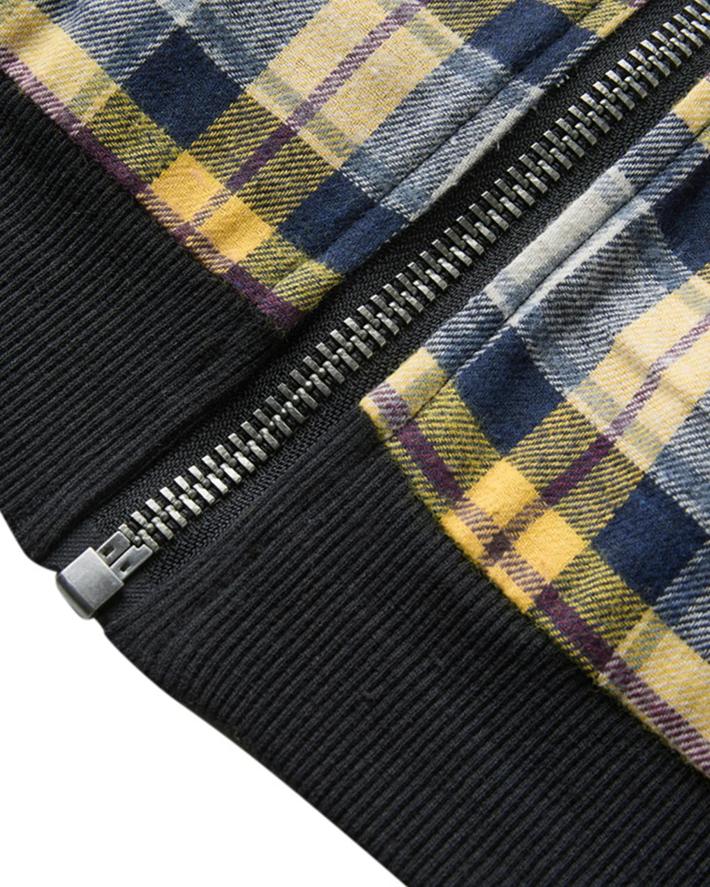 Yellow Plaid Reversible Zip-Up Hoodie | INFLATION Streetwear