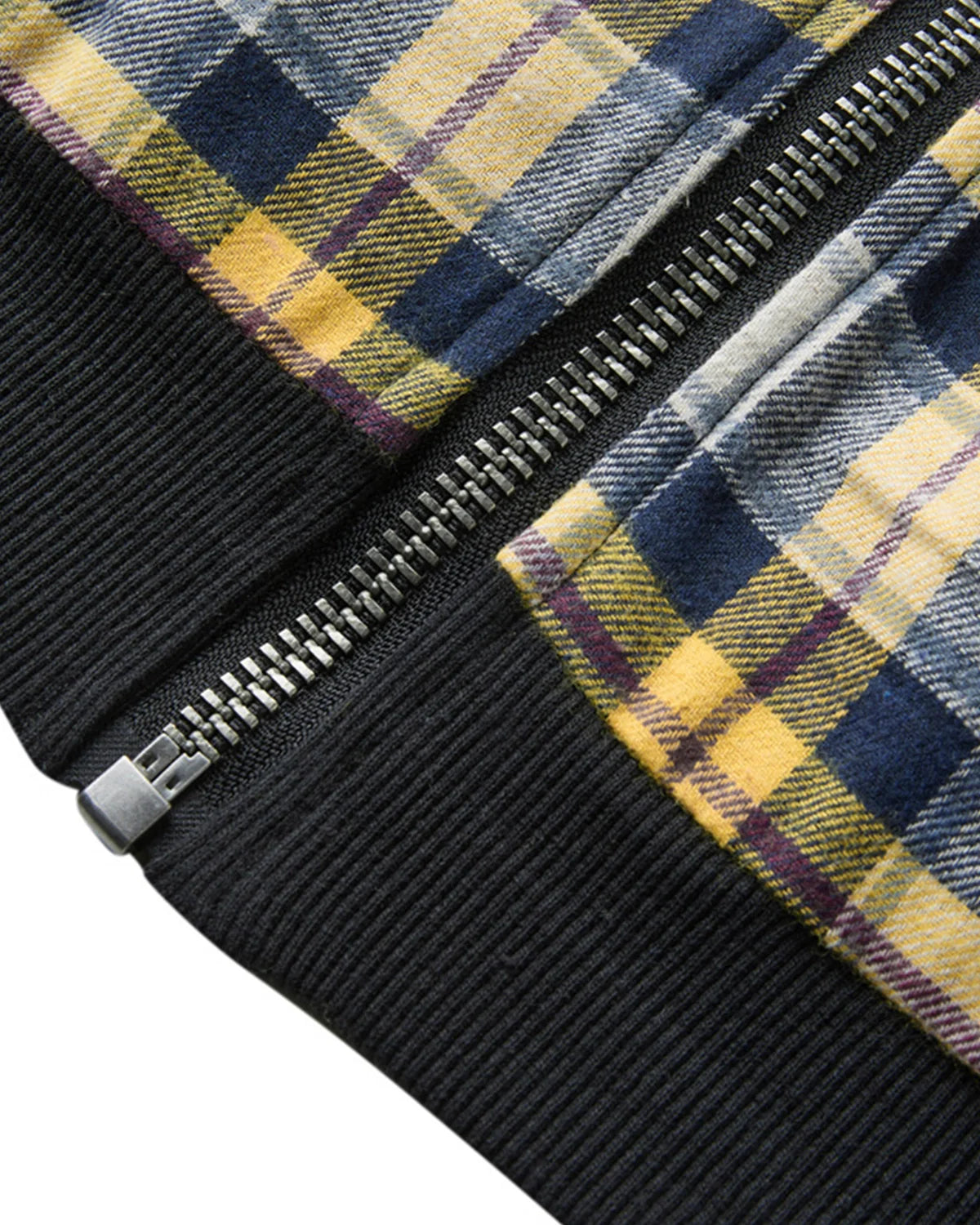 Yellow Plaid Reversible Zip-Up Hoodie | INFLATION Streetwear
