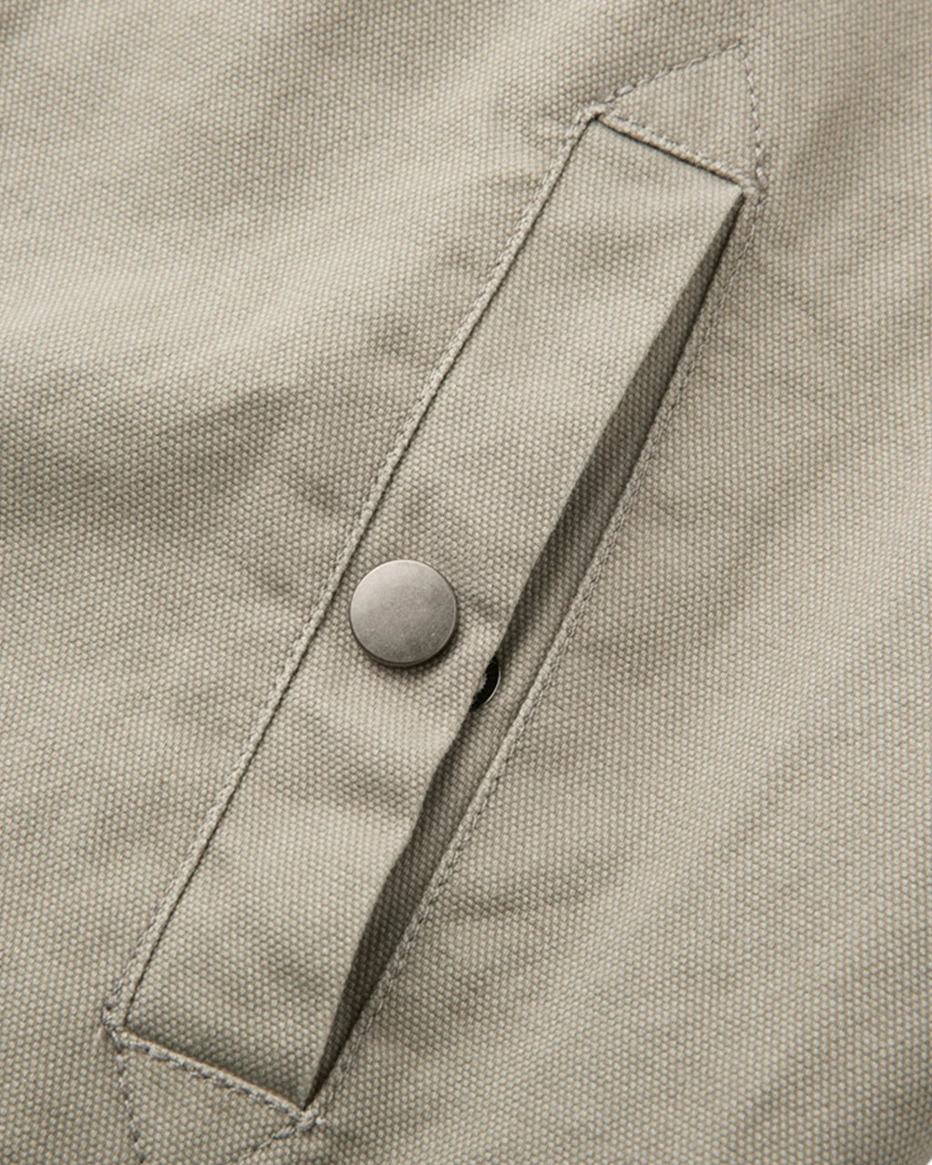 Khaki Canvas Clasp Jacket | Inflation Streetwear