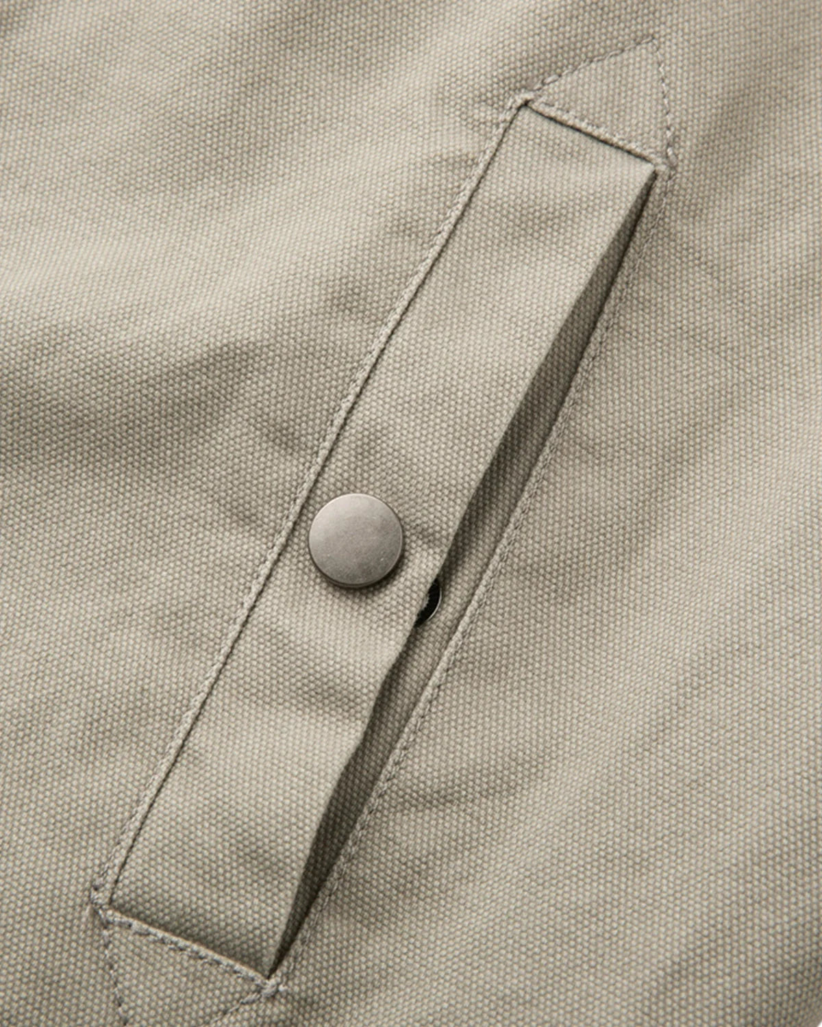 Khaki Canvas Clasp Jacket | Inflation Streetwear